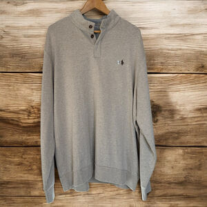 Polo Ralph Lauren Men’s Long Sleeves Sweatshirt Classic Dune Tan Quarter Zip XXL